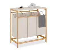 Relaxdays Laundry Basket with 3 Bags