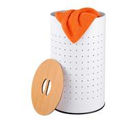 Relaxdays White laundry bin with lid