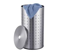 Relaxdays Laundry bin with lid, stainless steel