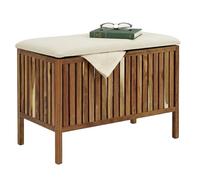 Relaxdays Acacia wood laundry bench