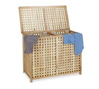 Relaxdays Laundry Collector Duo Walnut