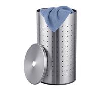 Relaxdays Laundry bin with lid, stainless steel