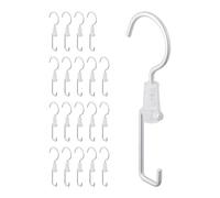 Relaxdays Laundry Hooks, 5x Set, Clothes Hanger, Swivel, Singular, Metal, Hang-up, Space-Saving, Wardrobe, Silver, Iron, 14 x 5 x 1.5 cm