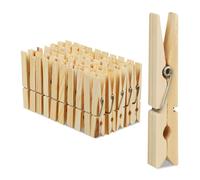 Relaxdays Laundry Pegs Wood Set of 100