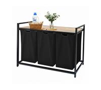Relaxdays Laundry sorter with 3 bags and shelf