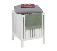 Relaxdays Laundry stool, walnut wood