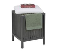 Relaxdays Laundry stool, walnut wood