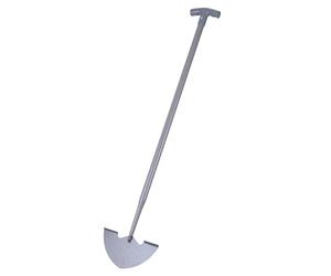Relaxdays Lawn Edger with Long Handle, Steel and Plastic, 99.5 x 22 cm, Silver