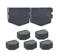 Relaxdays Lawn Edging 70-piece Set, Flexible Plastic Borders, 10.7 m, 13 x 16 cm, Black
