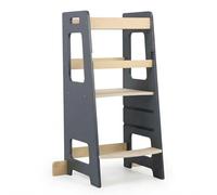 Relaxdays Learning Tower, adjustable platform, anthracite/natural