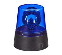 Relaxdays LED Blue Siren, Strobe Light with Rotating Reflector, Party Light, Battery-Operated, Blue