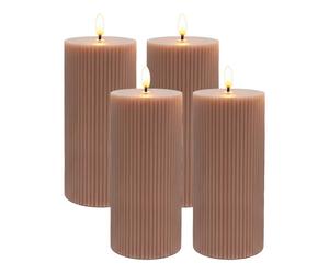 Relaxdays LED candles, set of 4, 18cm