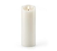 Relaxdays LED Flickering Flame Flameless Wax XXL Pillar Candle 30x10x10 cm White