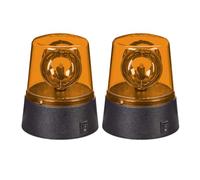 Relaxdays Set of 2 Orange Rotating LED Lights