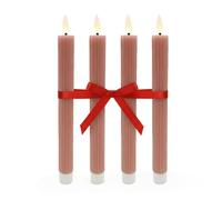 Relaxdays LED wax tapers, set of 4