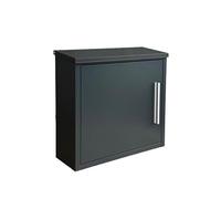 Relaxdays letterbox, HxWxD: 35 x 33 x 12 cm, DIN C4, weather-resistant, modern design, 4 keys, black