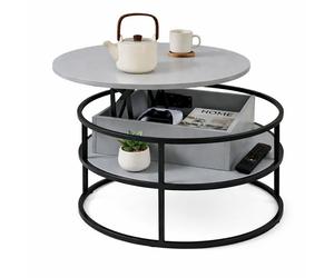 Relaxdays Lift-top coffee table with storage