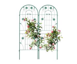 Relaxdays Light Green Trellis Set of 2 150 cm