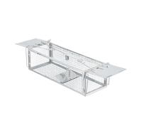 Relaxdays Live Trap for Mice & Rats, Reusable, Animal-Friendly Rodent Trap, 11.5 x 40 x 14.5 cm, Mouse Catch, Silver
