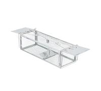 Relaxdays Live Trap for Mice & Rats, Reusable, Animal-Friendly Rodent Trap, 11.5 x 40 x 14.5 cm, Mouse Catch, Silver