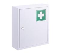Relaxdays Lockable medicine cabinet w/ cross