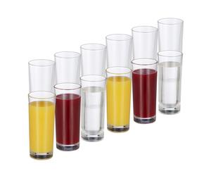 Relaxdays Long Drink Glasses Set Of 12