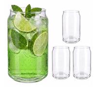 Relaxdays Longdrink Glasses, Set of 4, 480 ml, Clear