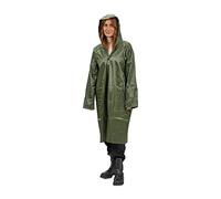 Relaxdays Mackintosh, with Hood, Reusable Rain Poncho, Women & Men, Waterproof, Festival, Camping, Foldable, Green, Polyester, 135 x 160 x 0.2 cm