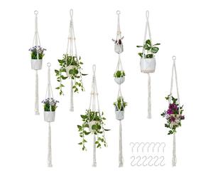 Relaxdays Macramé plant hanger set of 7