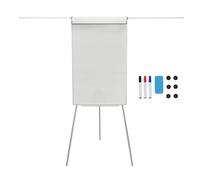 Relaxdays Flipchart whiteboard 100x70 cm, 2 arms