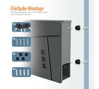 Relaxdays Mail box with newspaper holder