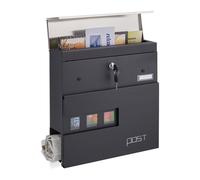 Relaxdays Mailbox with compartment for newsletters