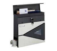 Relaxdays Mailbox with compartment for newsletters