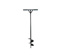 Relaxdays Manual Earth Auger, 150 mm, fence building & planting hole drilling, non-slip T-handle, steel, black