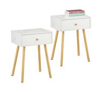 Relaxdays Marble Effect Bedside Table