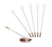 Meat Skewers Set of 6, Stainless Steel Barbecue Accessories, Grilling Tools