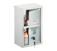 Relaxdays Medicine Cabinet with Frosted Glass