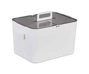Relaxdays Medicine Storage Box with 2 Tiers