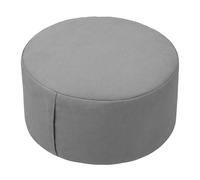 Relaxdays meditation cushion, yoga & mindfulness, floor seat, removable cover, H: 13 x 33 cm, zafu, cotton, grey, 60% Plant fibre, 13 x 33 x 33 cm