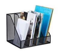 Relaxdays Mesh Magazine File with 4 Compartments