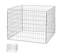 Relaxdays Metal Bin, Set of 2, Wire Composter, Garden Waste, HWD: 70 x 90 x 90 cm, 560 litres, Steel, Black