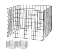 Relaxdays Metal Bin, Set of 3, Garden Waste Composter, HWD: 70 x 90 x 90 cm, 560 litres, Wire, Steel, Black