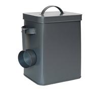 Relaxdays metal box, 6.5 L storage container with scoop, pet food & coffee, airtight, laundry powder tin, anthracite