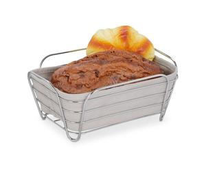 Relaxdays Metal bread basket with lining