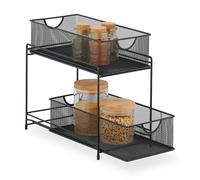 Relaxdays Metal Cabinet Organiser with 2 Baskets
