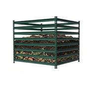 Relaxdays Metal Compost Bin Garden Composter 900L Steel Green 100 x 100 x 90 cm