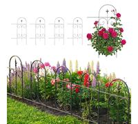 Relaxdays Metal garden edging, set of 5