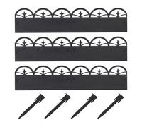 Relaxdays Metal lawn edging in black
