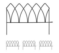 Relaxdays Metal Lawn Edging Set of 4