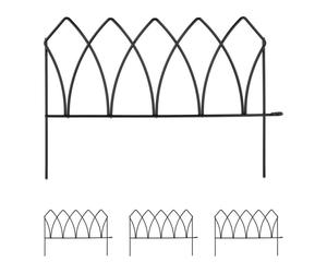 Relaxdays Metal Lawn Edging Set of 4